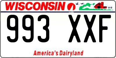 WI license plate 993XXF