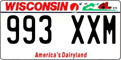 WI license plate 993XXM