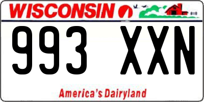 WI license plate 993XXN