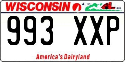 WI license plate 993XXP