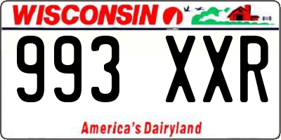 WI license plate 993XXR