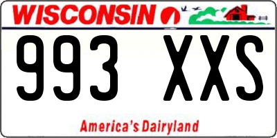 WI license plate 993XXS