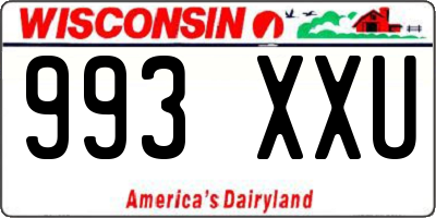 WI license plate 993XXU
