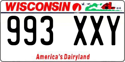 WI license plate 993XXY