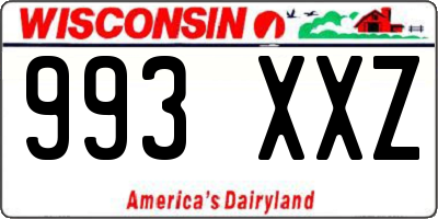 WI license plate 993XXZ