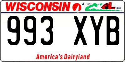 WI license plate 993XYB