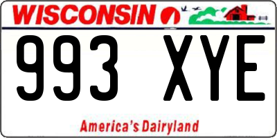 WI license plate 993XYE