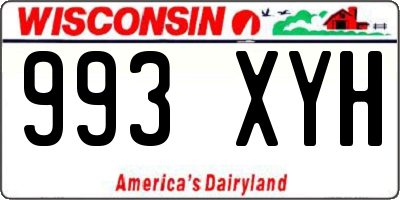 WI license plate 993XYH