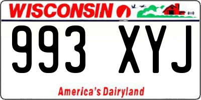 WI license plate 993XYJ