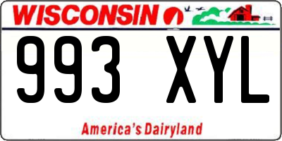 WI license plate 993XYL