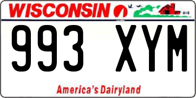 WI license plate 993XYM