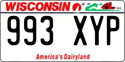 WI license plate 993XYP