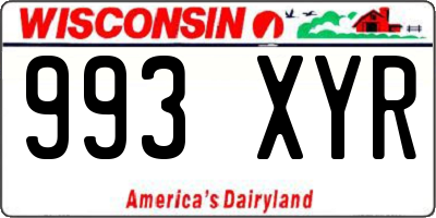WI license plate 993XYR