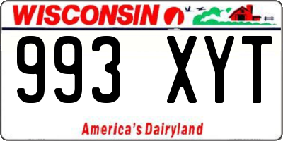 WI license plate 993XYT