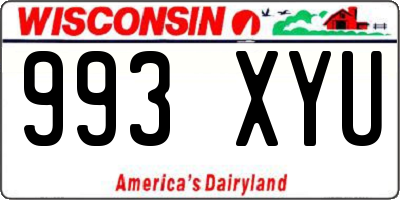 WI license plate 993XYU