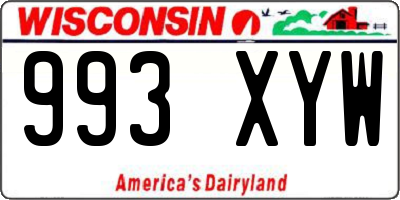 WI license plate 993XYW