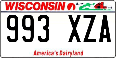 WI license plate 993XZA