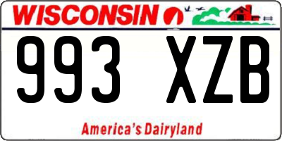 WI license plate 993XZB