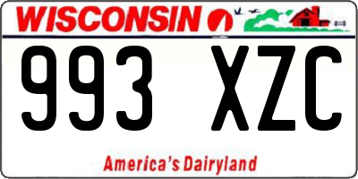 WI license plate 993XZC