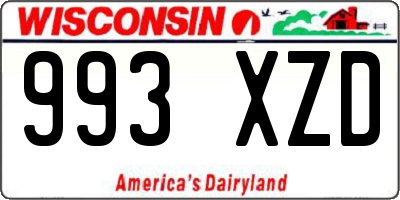 WI license plate 993XZD
