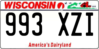 WI license plate 993XZI