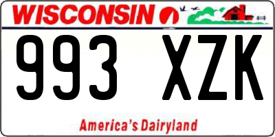 WI license plate 993XZK