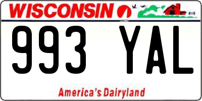 WI license plate 993YAL