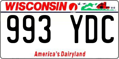 WI license plate 993YDC