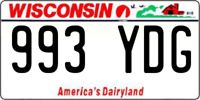 WI license plate 993YDG
