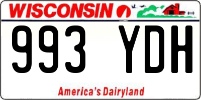 WI license plate 993YDH