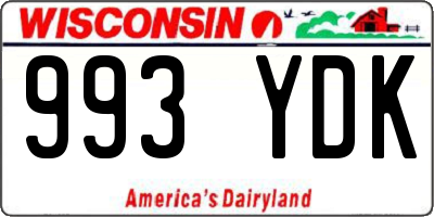 WI license plate 993YDK
