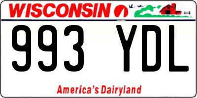 WI license plate 993YDL