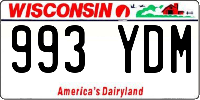 WI license plate 993YDM