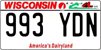 WI license plate 993YDN