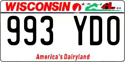 WI license plate 993YDO