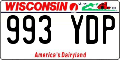 WI license plate 993YDP