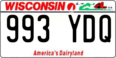 WI license plate 993YDQ