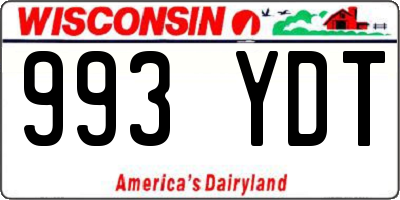 WI license plate 993YDT