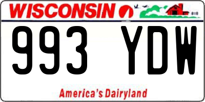 WI license plate 993YDW