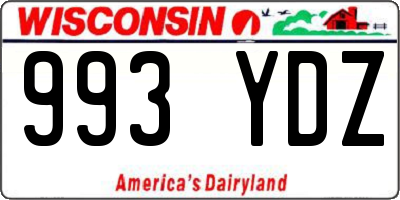 WI license plate 993YDZ