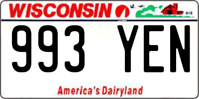 WI license plate 993YEN