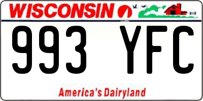 WI license plate 993YFC