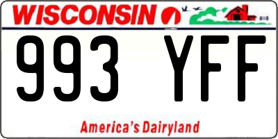 WI license plate 993YFF