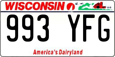 WI license plate 993YFG