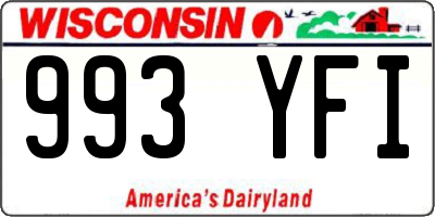 WI license plate 993YFI