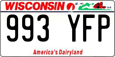 WI license plate 993YFP