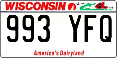 WI license plate 993YFQ