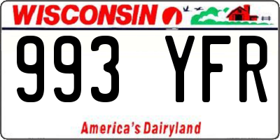 WI license plate 993YFR