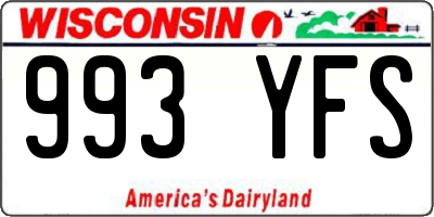 WI license plate 993YFS