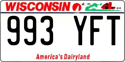 WI license plate 993YFT